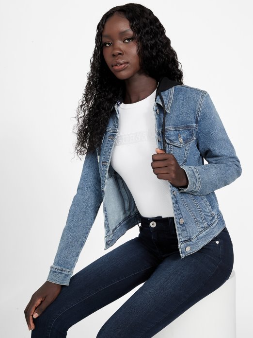 Srednje Pranje Guess Shopping Eko Stella Traper Jakna S Kapuljačom