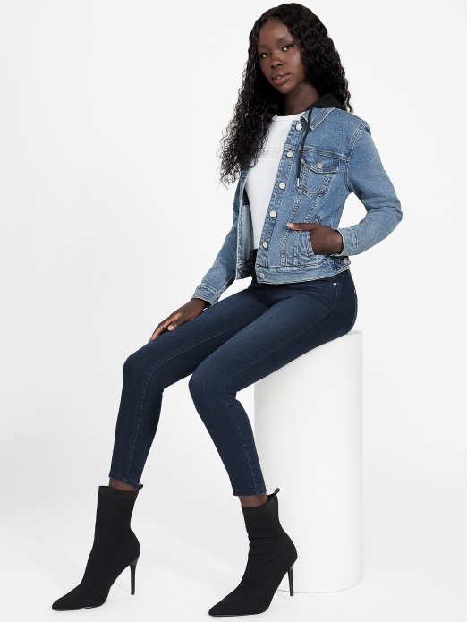 Srednje Pranje Guess Shopping Eko Stella Traper Jakna S Kapuljačom