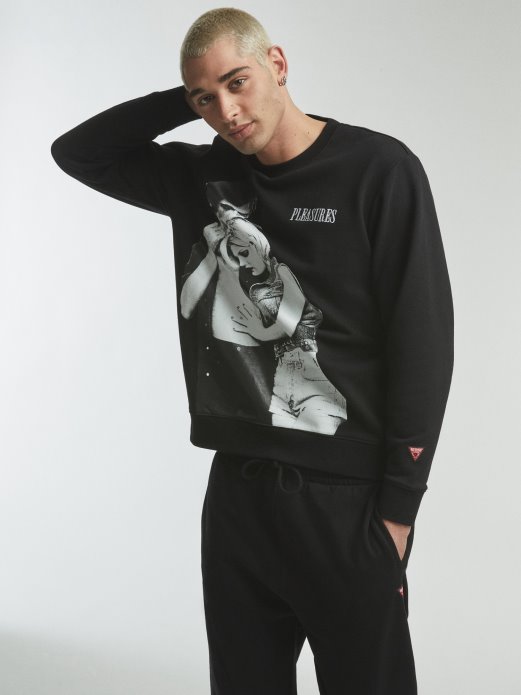 Stavljena Majica S Printom Crna Multi Guess Shopping