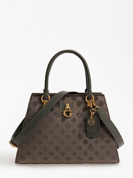 Stephi Baršunasta Torbica Guess Shopping Siva