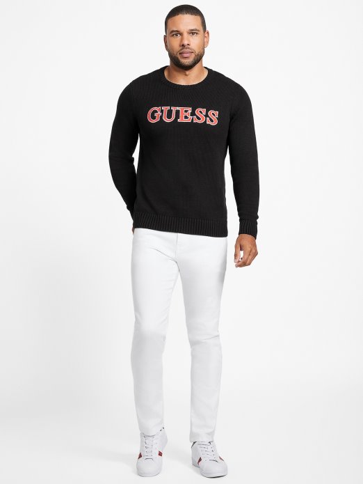 Stranica Patch Logo Džemper Guess Shopping Crna Boja