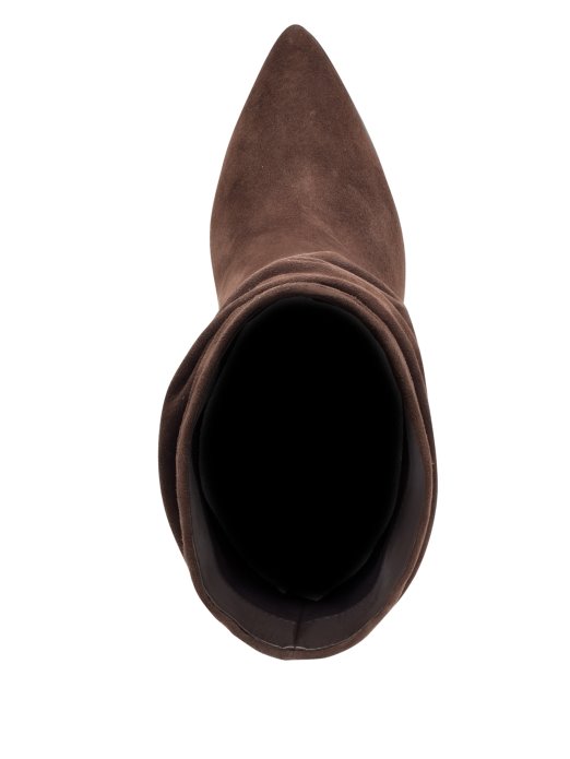 Stražnja čizma Od Brušene Kože Guess Shopping Srednje Smeđa