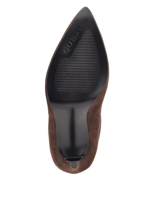 Stražnja čizma Od Brušene Kože Guess Shopping Srednje Smeđa