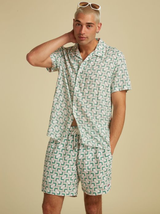 Sveobuhvatna Košulja S Printom Bijela Multi Guess Shopping