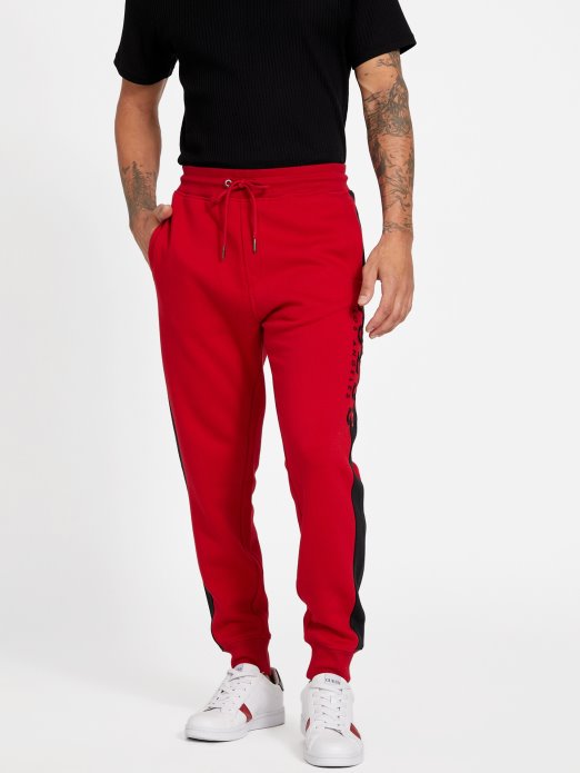 Sveučilišna Crvena Eko Marcus Logo Joggers Guess Shopping