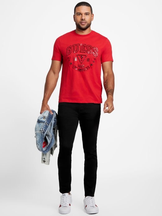 Sveučilišna Crvena Eko Sammo Logotip Tee Guess Shopping