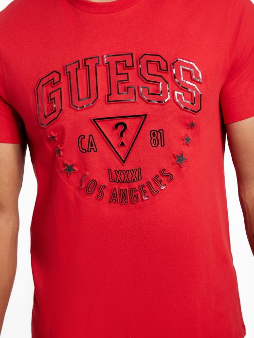 Sveučilišna Crvena Eko Sammo Logotip Tee Guess Shopping