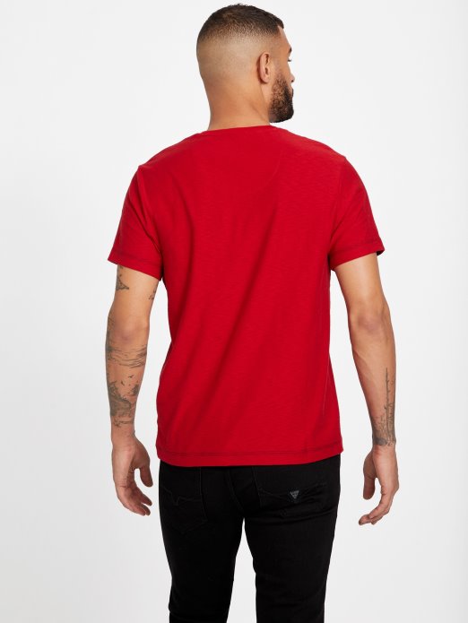 Sveučilišna Crvena Guess Shopping Eko Ricky Split Majica