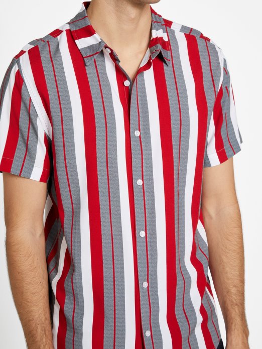 Sveučilišna Crvena Guess Shopping Naria Prugasta Košulja