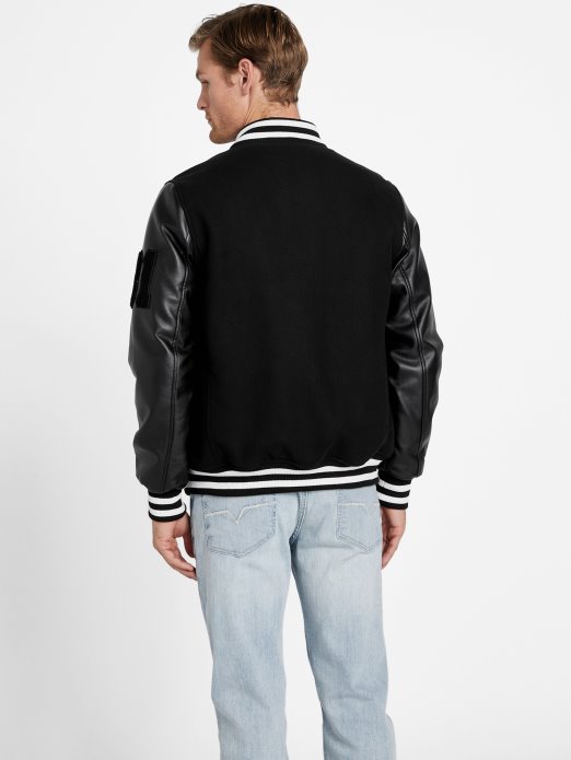 Sveučilišna Jakna S Kapuljačom Ivy Guess Shopping Jet Crna