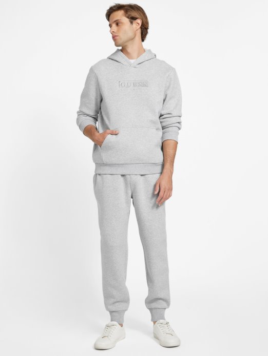 Svijetlo Melange Siva Eko Harvey Logo Majica S Kapuljačom Guess Shopping