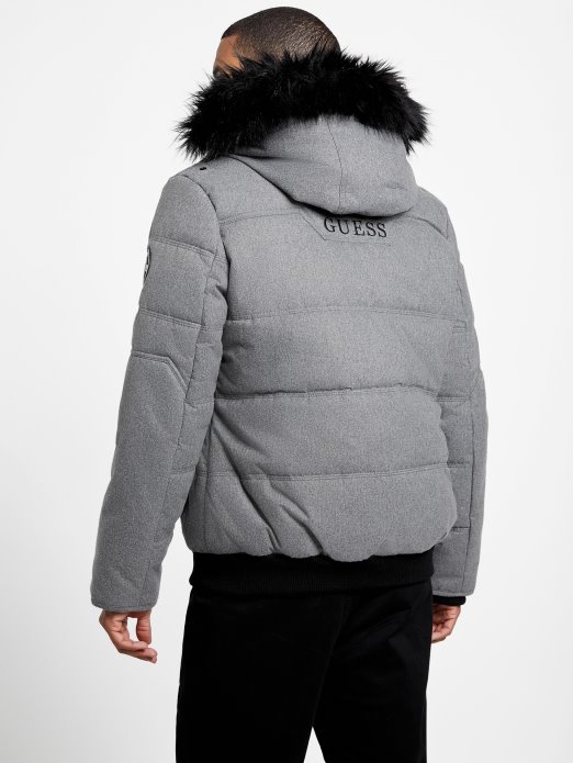 Svijetlo Melange Siva Guess Shopping Eko Pufer Jakna