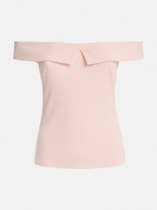 Svijetlo Ružičasto Rebrasto Vrh Guess Shopping
