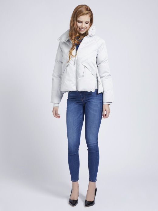 Svijetlo Siva Guess Shopping Jacquard Podstavljena Jakna