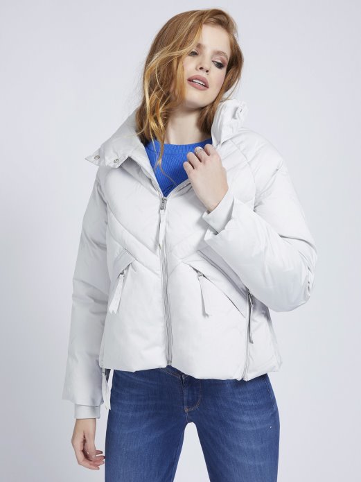 Svijetlo Siva Guess Shopping Jacquard Podstavljena Jakna