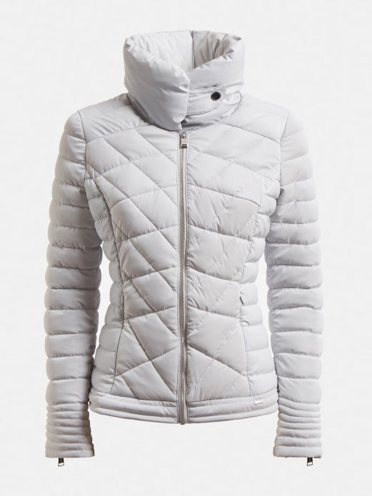 Svijetlo Siva Prošivena Jakna S Visokim Ovratnikom Guess Shopping