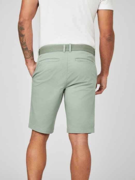 Svijetlo Smaragdno Guess Shopping Abel Rastezljive Kratke Hlače Ravne Prednje Strane