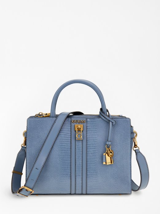 Svijetloplava Ginvera Torbica S Printom Pitona Guess Shopping