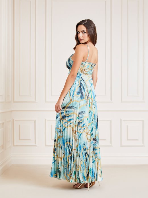 Svijetloplava Guess Shopping Marciano Maxi Haljina S Cijelim Printom