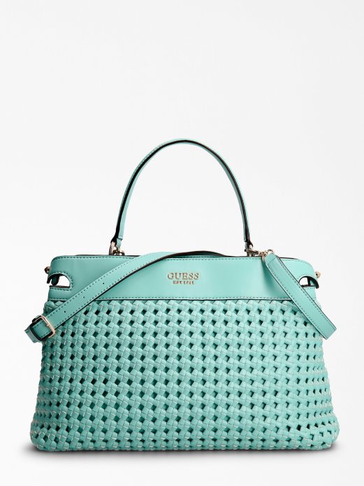 Svijetloplava Guess Shopping Sicilija Pletena Torbica