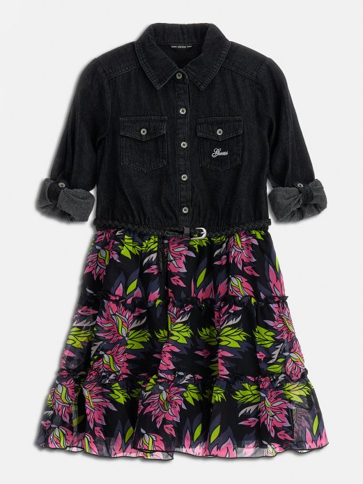 Svijetloplava Haljina S Printom Na Cijeloj Površini Pogodi Kupnju