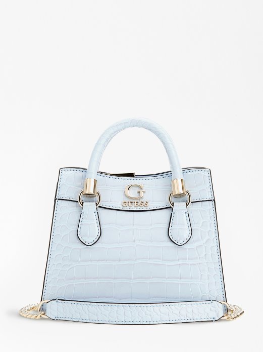 Svijetloplava Mini Torbica Nell Croc-print Guess Shopping
