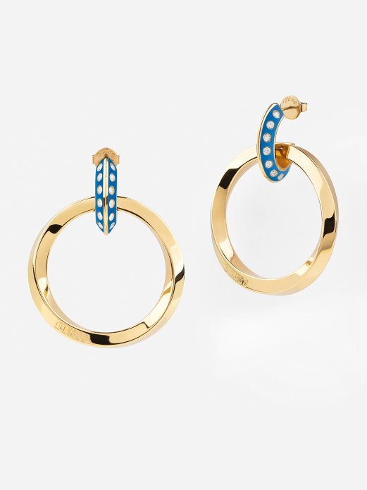 Svijetloplave Naušnice obruči Ne Lažu Guess Shopping