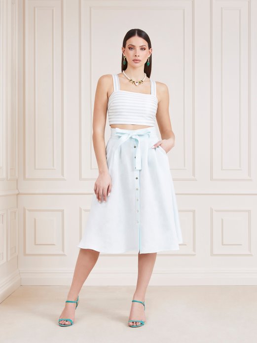 Svijetloplavi Guess Shopping Marciano Prugasti Top