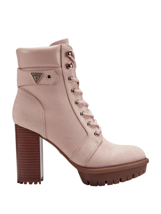 Svijetloružičaste Guess Shopping Emmalee Borbene čizme