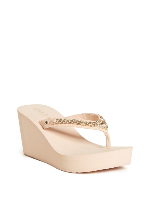 Svijetloružičaste Guess Shopping Japanke S Platformom Lanca Sagey