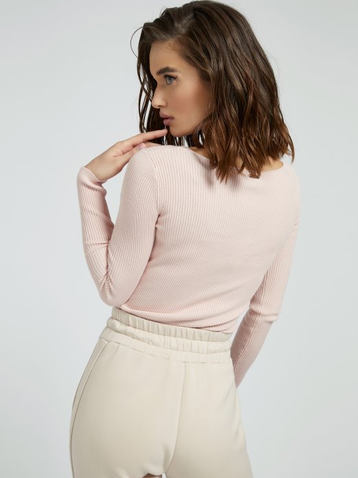 Svijetloružičasti Pulover Od Mješavine Viskoze Guess Shopping