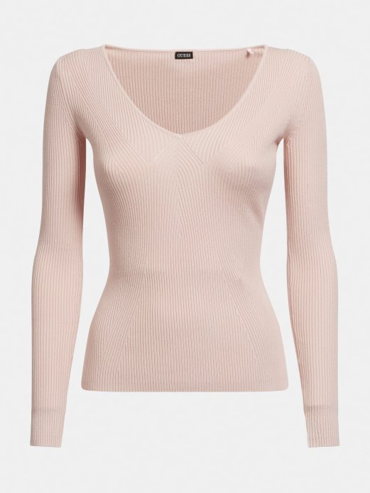 Svijetloružičasti Pulover Od Mješavine Viskoze Guess Shopping