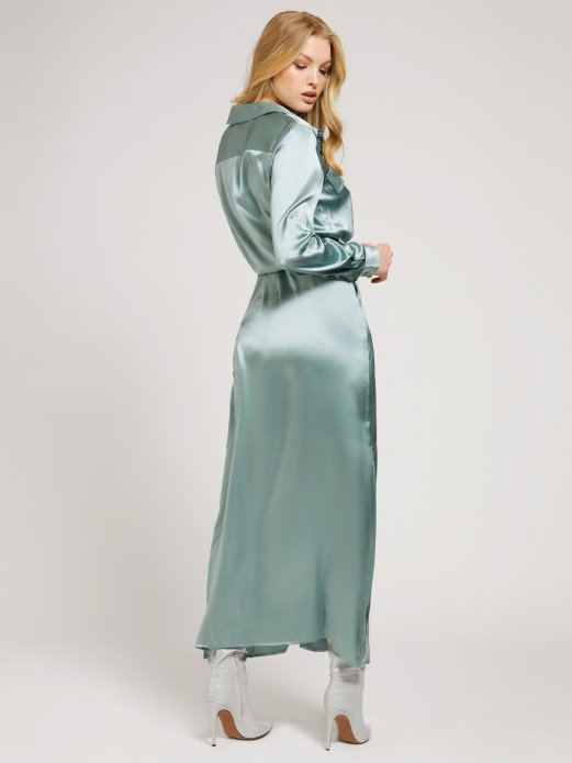 Svilena Maksi Haljina Guess Shopping Svijetloplava