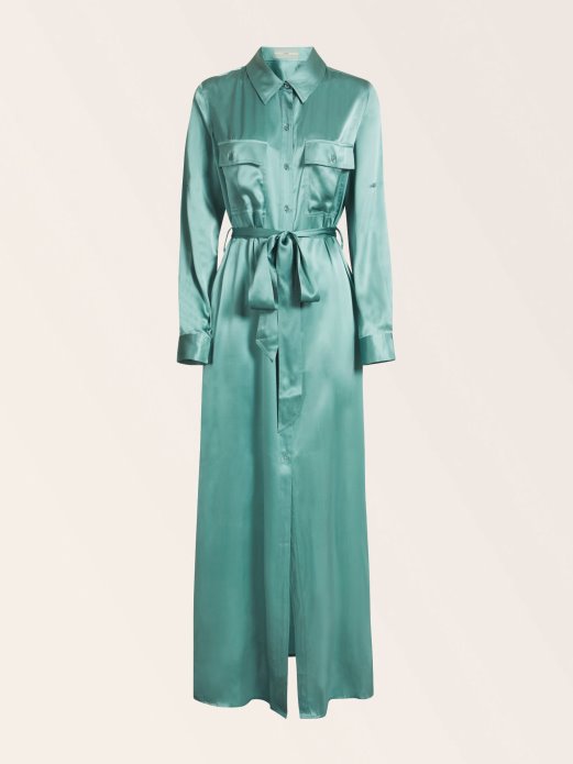 Svilena Maksi Haljina Guess Shopping Svijetloplava