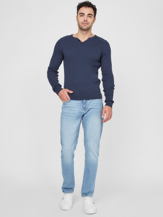 Svilena Plava Guess Shopping Sean Majica S Prorezom