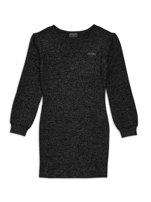 Svjetlucava Midi Haljina Od Mješavine Vune (7-16) Guess Shopping Jet Crna