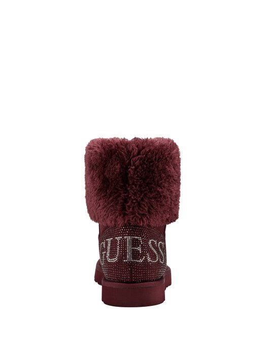 Svjetlucave čizme Od Umjetne Striže Guess Shopping Tamnoljubičaste