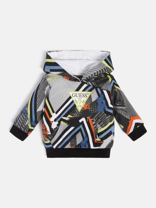 Sweatshirt S Printom Na Cijeloj Površini Guess Shopping Siva Multi