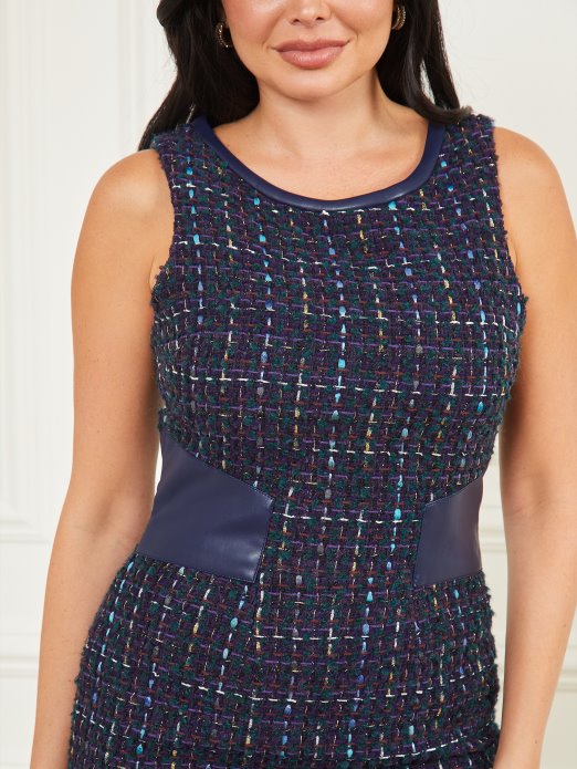 Tajna Pencil Haljina Od Tvida Guess Shopping Satelit Ljubičasta Multi