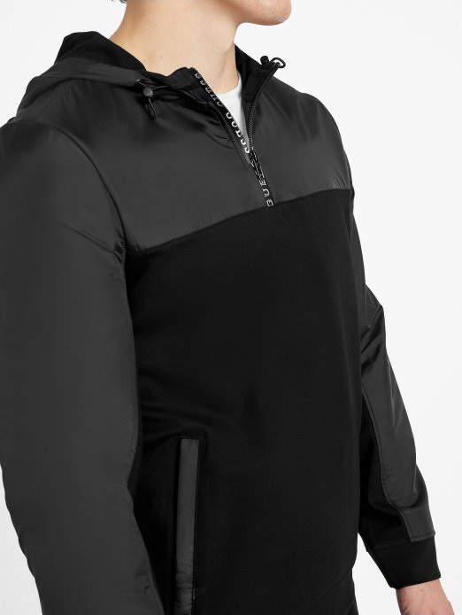 Takoda Majica S Kapuljačom Guess Shopping Jet Crna