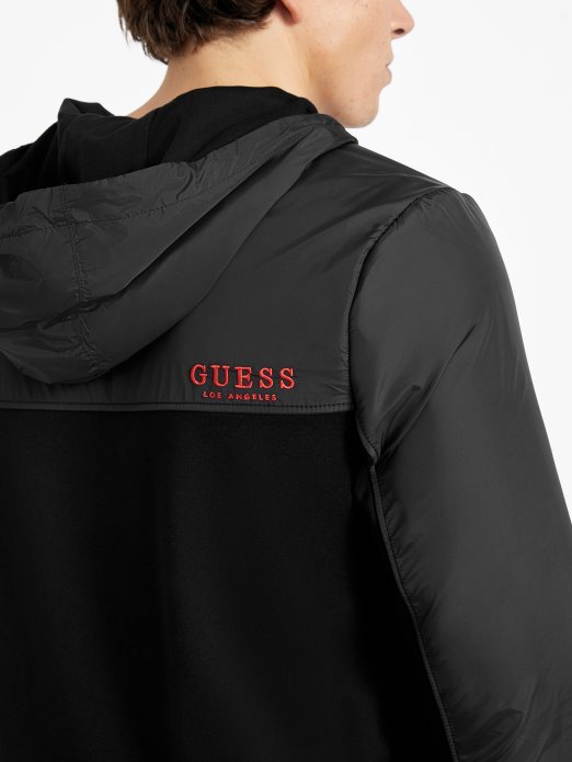 Takoda Majica S Kapuljačom Guess Shopping Jet Crna