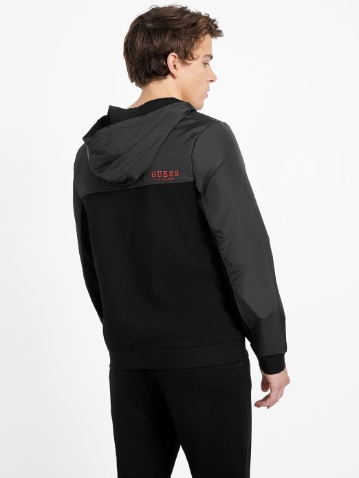 Takoda Majica S Kapuljačom Guess Shopping Jet Crna