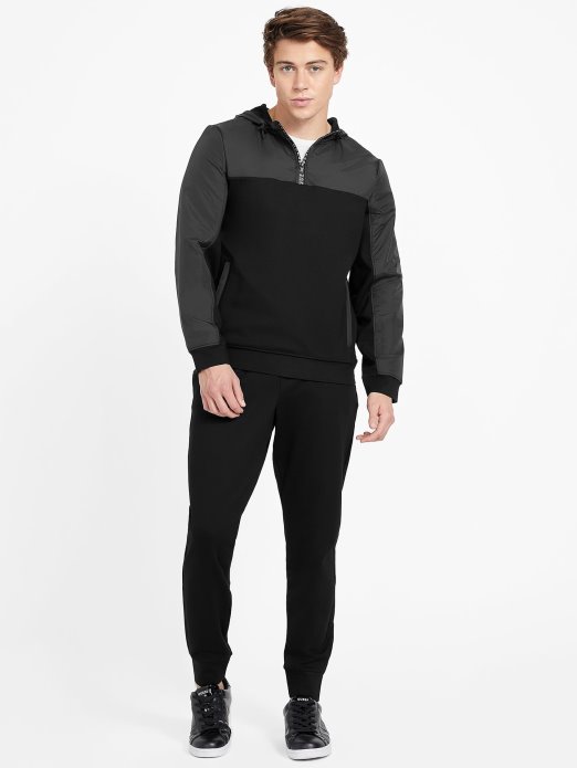 Takoda Majica S Kapuljačom Guess Shopping Jet Crna