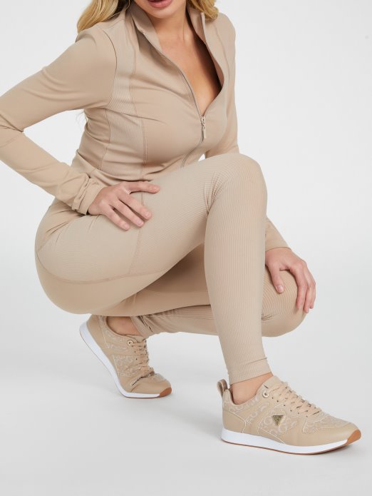 Taupe Guess Shopping Jolies Tenisice S Logotipom