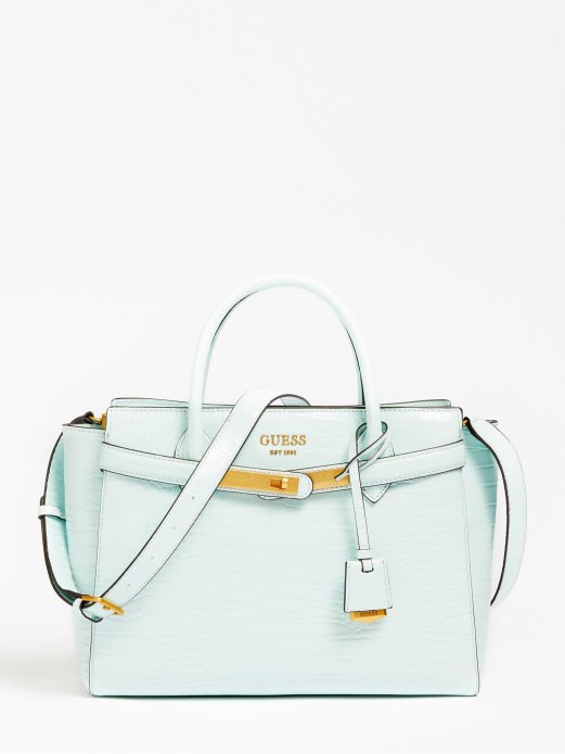 Teal Guess Shopping Enisa Torbica S Croc Printom