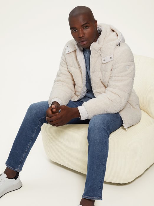 Teddy Puffer Jakna Muted Stone Guess Shopping