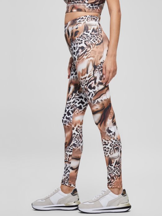 Tekući Leopard Print Guess Shopping Eko Adrianna Animalier Tajice