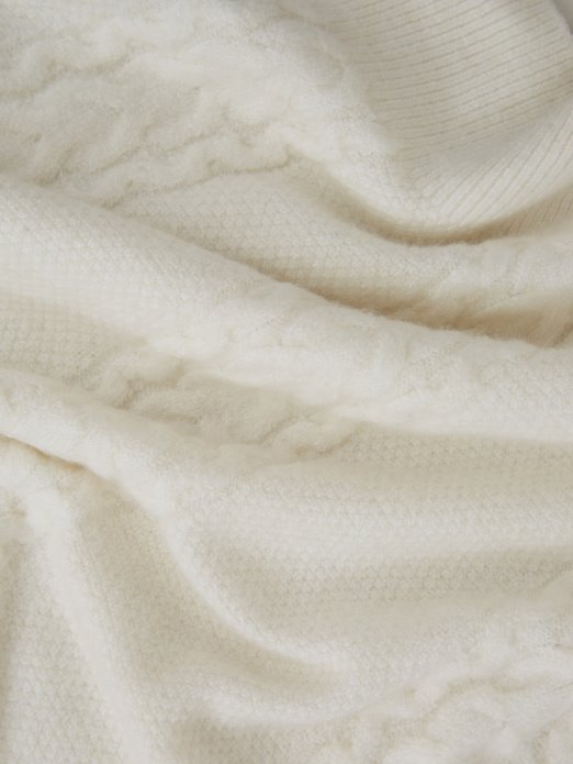 Teresa Mješoviti Kabelski Pleteni Džemper Guess Shopping Dove Bijeli