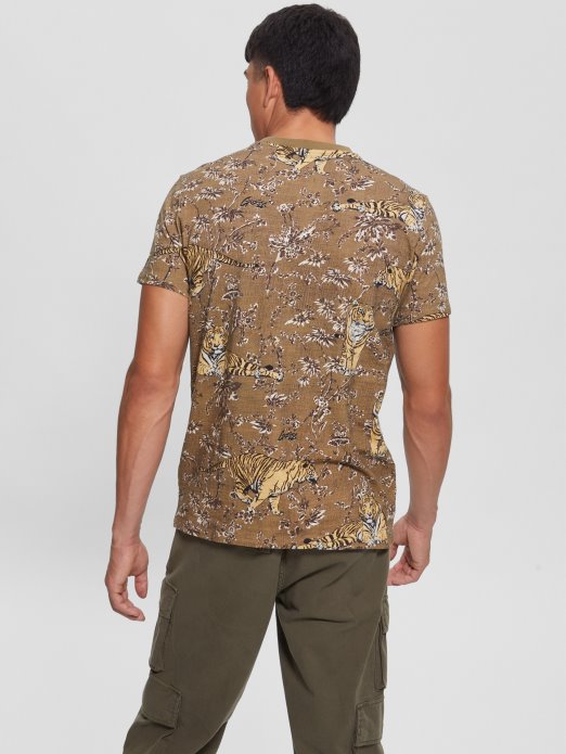 Tiger Crewneck Tee Tiger Džungla Print Guess Shopping