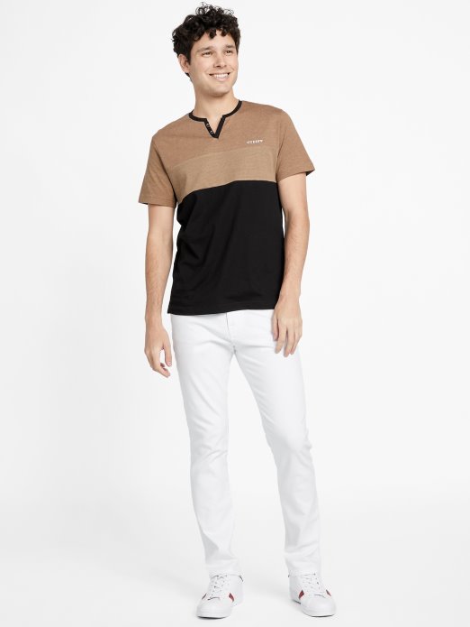 Toasted Taupe Multi Hanz Color-block Majica S Prorezom Guess Shopping